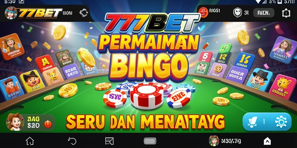 Tampilan gameplay Bingo yang seru dan interaktif di 777BET.