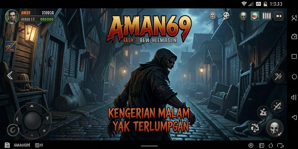 Screenshot menampilkan gameplay menegangkan di AMAN69 yang penuh ketegangan.