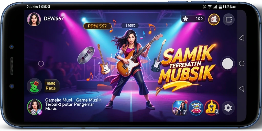 Tampilan gameplay DEWI567 yang menarik dengan banyak pilihan lagu.