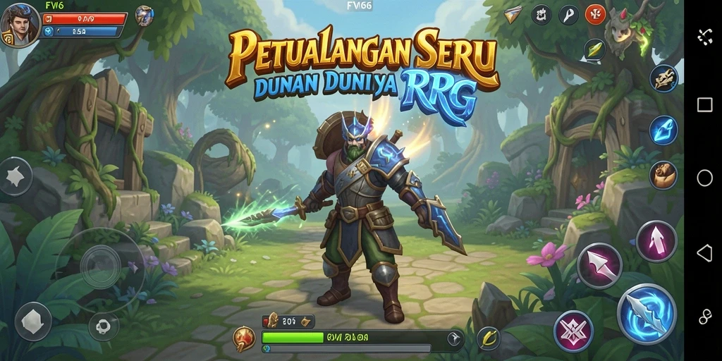 Tampilan gameplay menarik dari FW66 yang menunjukkan pertarungan RPG.