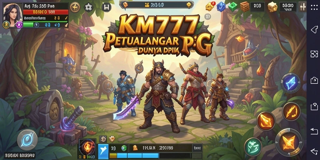 Tampilkan momen seru dalam petualangan RPG KM777.