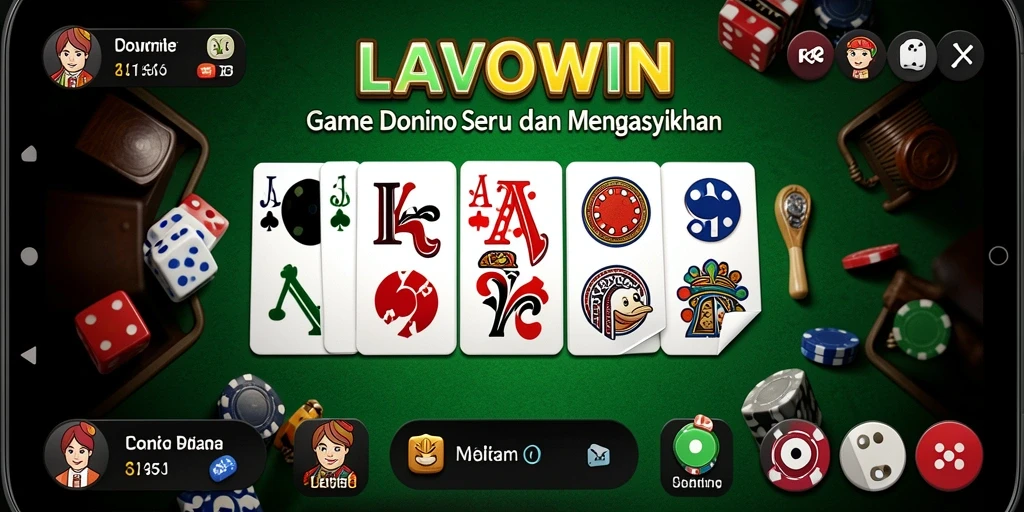 Tampilan gameplay LAVOWIN yang penuh aksi dan strategi Domino.