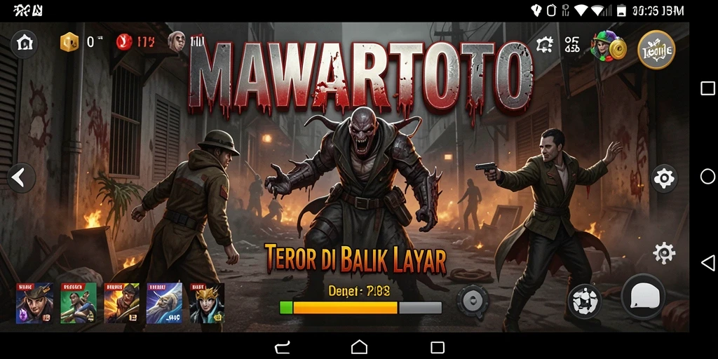 Screenshot gameplay menampilkan momen mencekam dari MAWARTOTO.