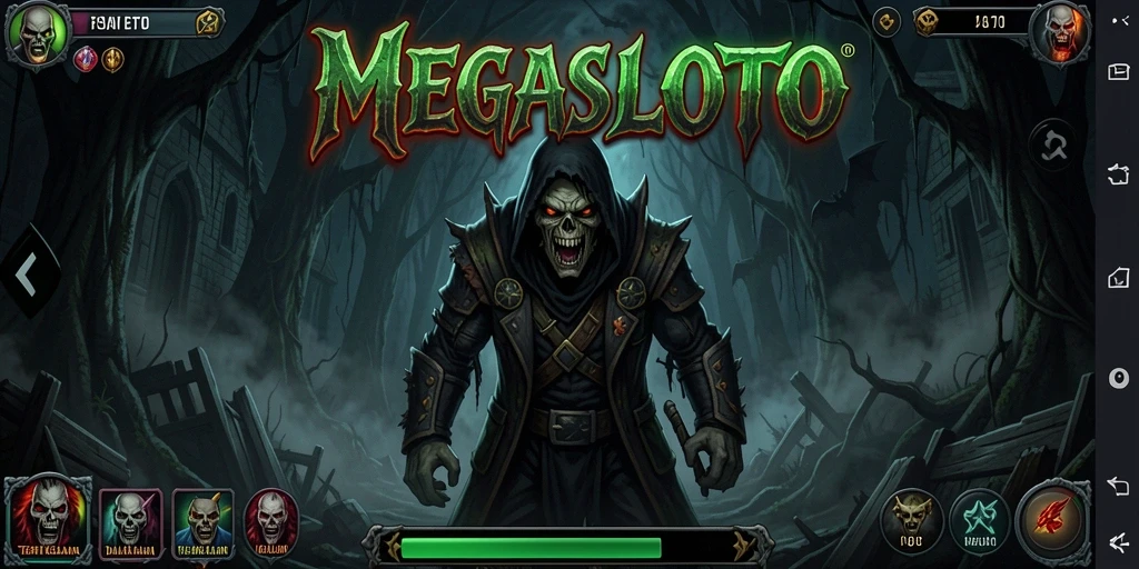 Tampilan gameplay menakutkan dalam MEGASLOTO saat menghadapi teror di kegelapan.