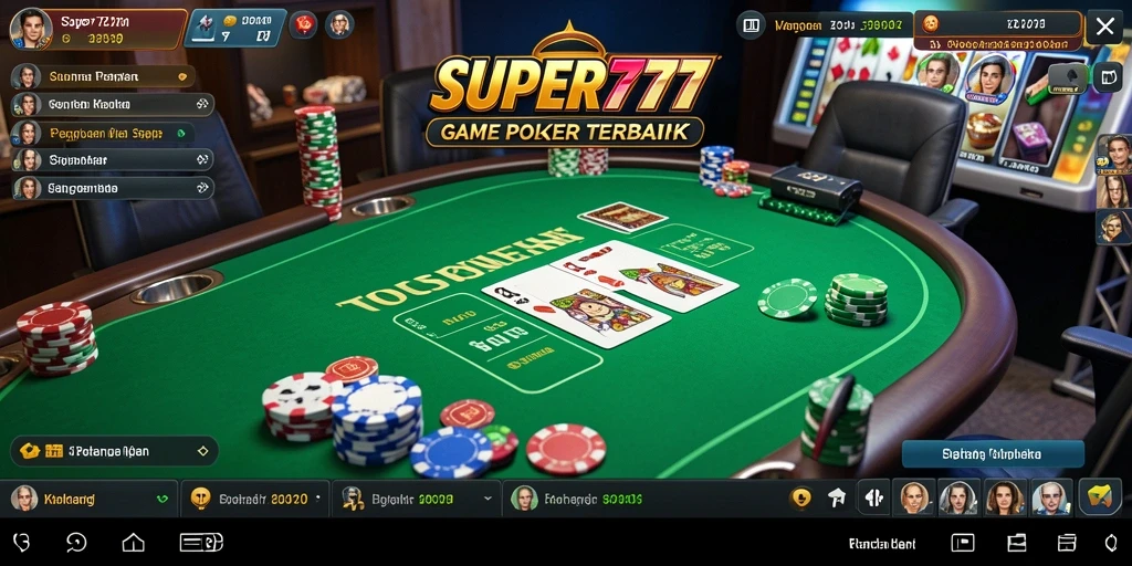 Gameplay SUPER777 yang seru dan penuh strategi poker.