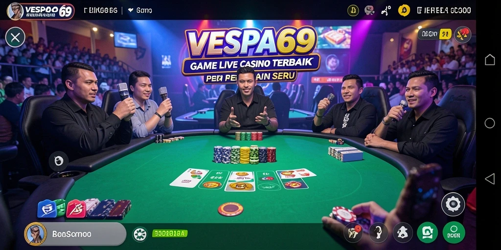 Tampilan gameplay seru dan interaktif di VESPA69 Live Casino.