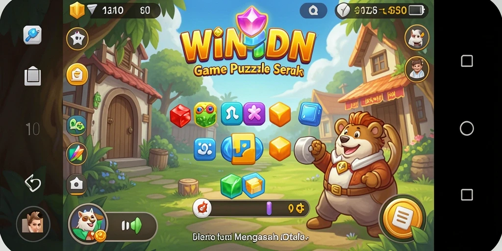 Screenshot utama WINIDN menampilkan gameplay teka-teki yang menarik.